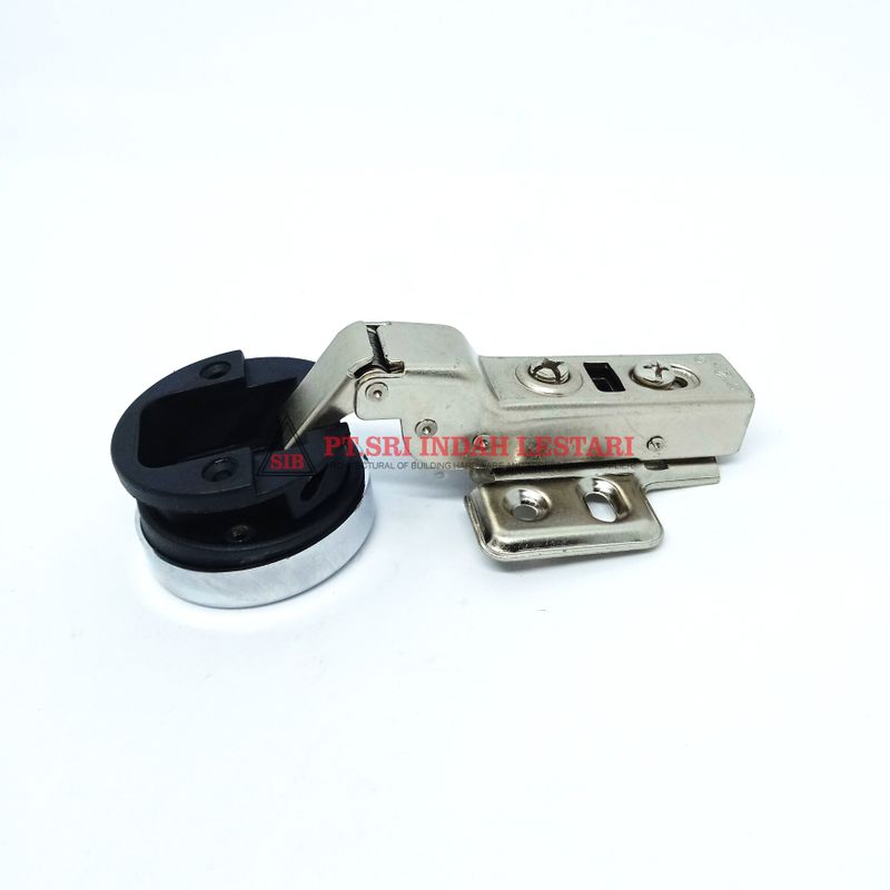 HINGE DEKKSON HYD ES SD GLASS D35 HALF OVERLAY CP 2