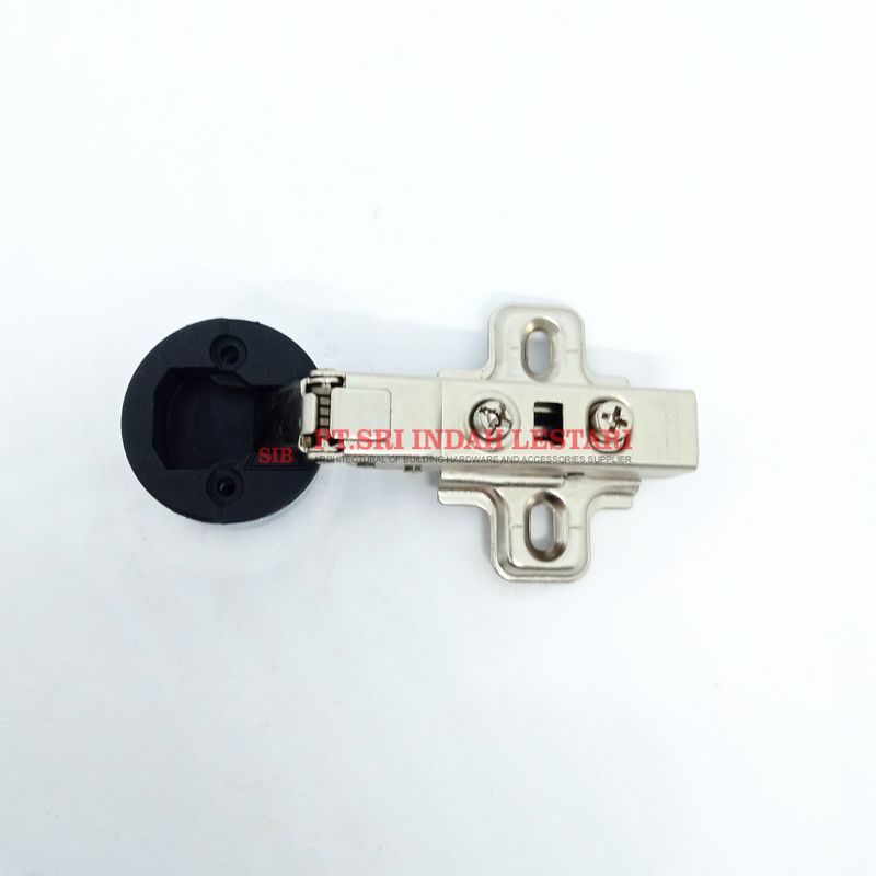 HINGE DEKKSON HYD ES SD GLASS D26 HALF OVERLAY CP 2