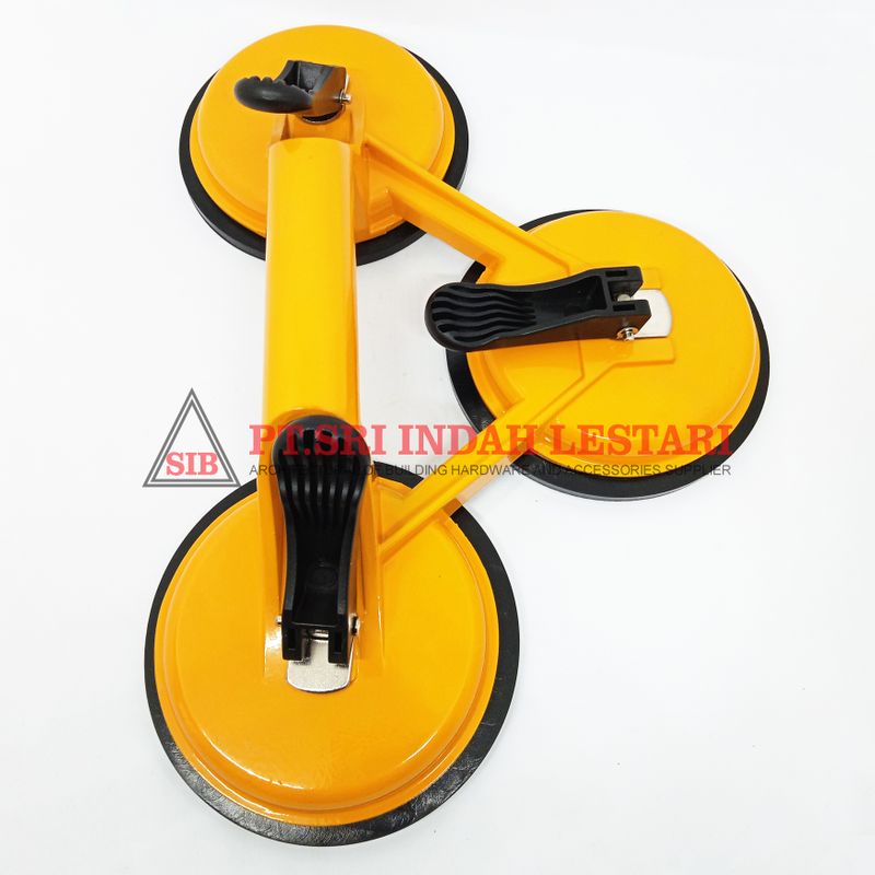 GLASS SUCTION PRACTICAL YELLOW COLOR TRIPPLE-CUP MANUAL TYPE  135KG 2