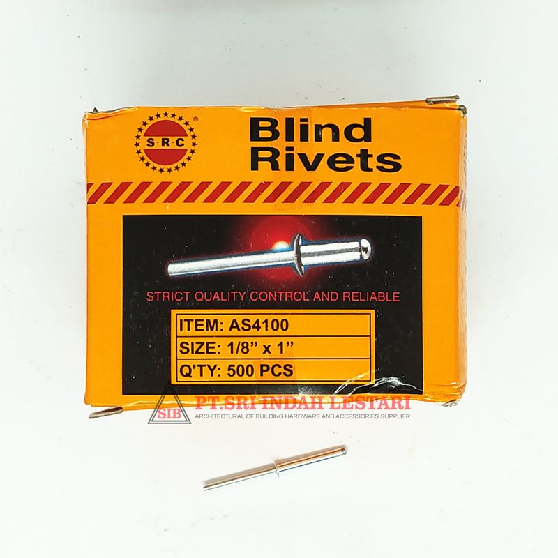 BLIND RIVET 1/8 X 1 NA S.R.C (500PCS) 2