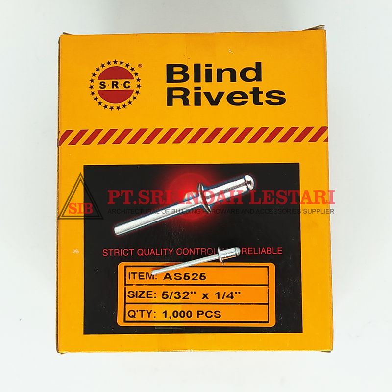 BLIND RIVET 5/32 X 1/4 NA S.R.C(1000PCS) 2