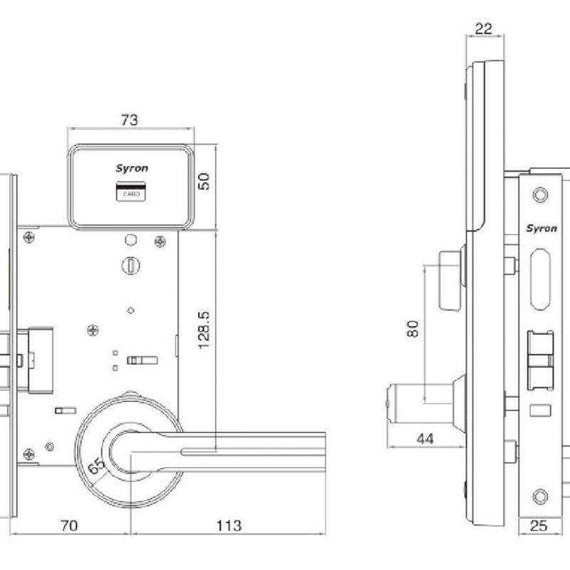 SYRON HOTEL LOCK SY71 SN-RF L/H 2
