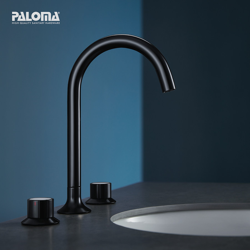 ALEENA TWO-HANDLE 8" BASIN MIXER 9336 MATTE BLACK 2