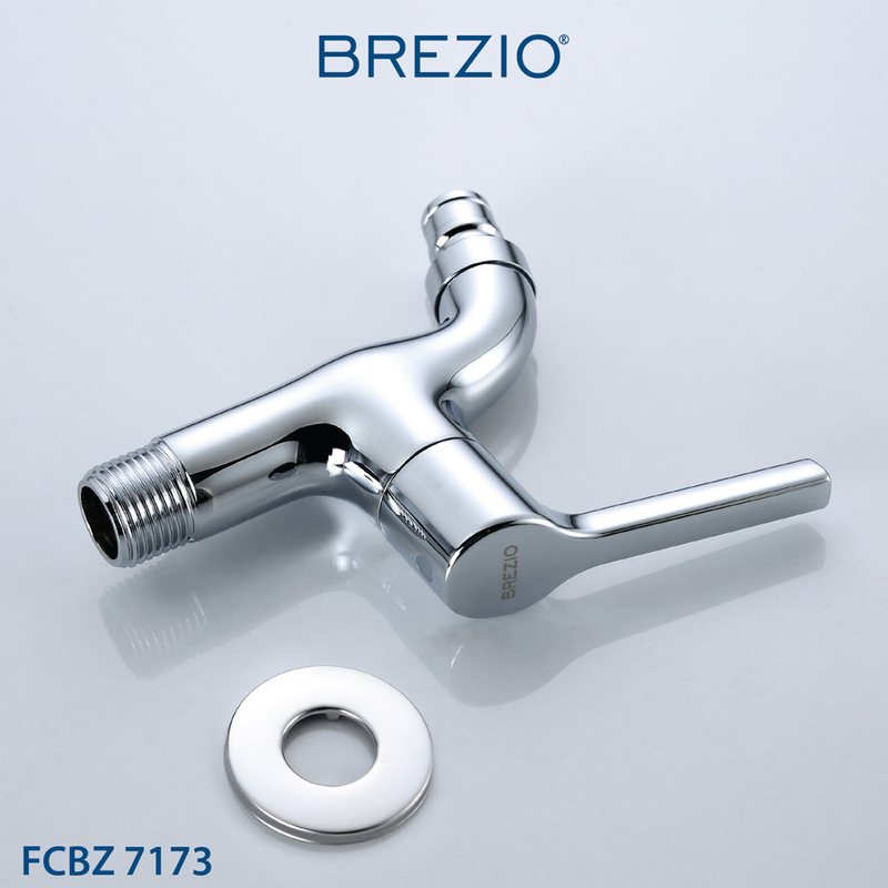 VITTORIO 1/2" SHORT WALL TAP WITH HOSE COUPLING AND SCREW COLLAR 7173 CHROME 4
