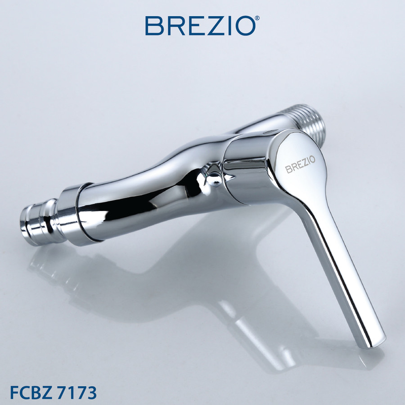 VITTORIO 1/2" SHORT WALL TAP WITH HOSE COUPLING AND SCREW COLLAR 7173 CHROME 5