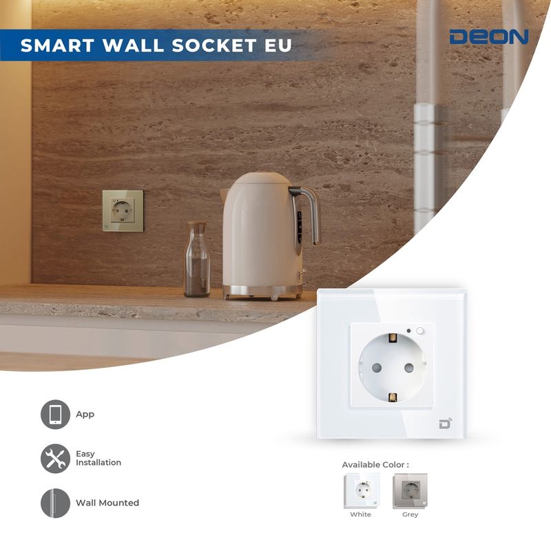 DEON SMART WALL SOCKET EU WHITE 2