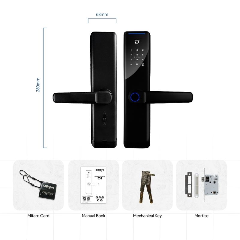 DEON SMART LOCK D01 BLACK 5