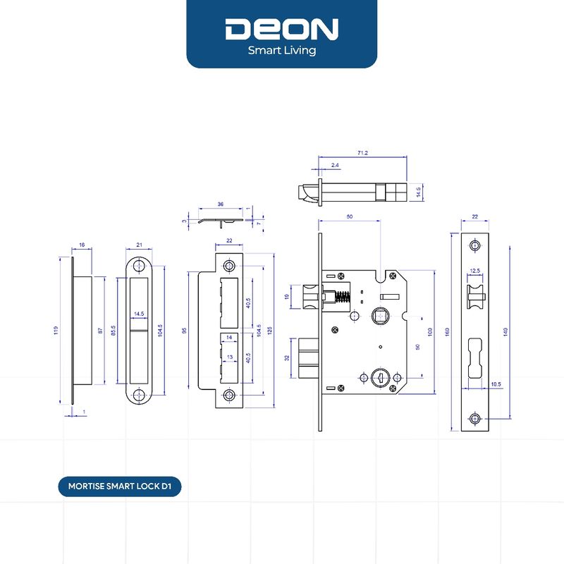 DEON SMART LOCK D01 BLACK 6