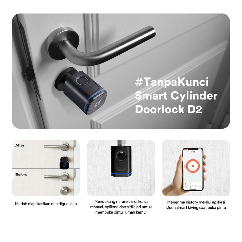 DEON SMART LOCK D02 70MM BLACK 3