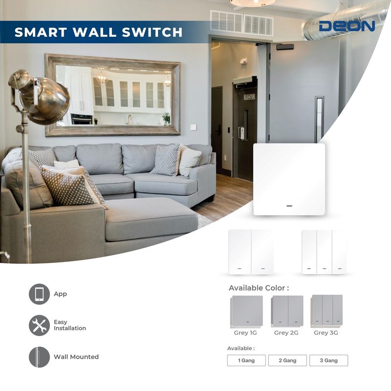 DEON SMART SWITCH 2G WHITE 3