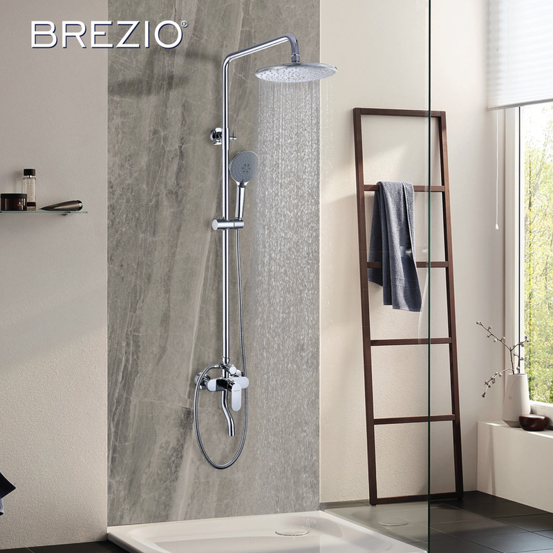 NOVIA SINGLE LEVER BATH/SHOWER MIXER WITH RAINSHOWER ABS 1303 CHROME 3