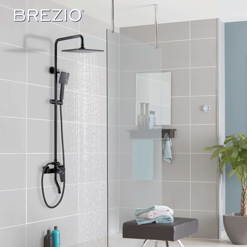 FERMONT SINGLE LEVER BATH/SHOWER MIXER WITH RAINSHOWER ABS 1903 MATTE BLACK 3