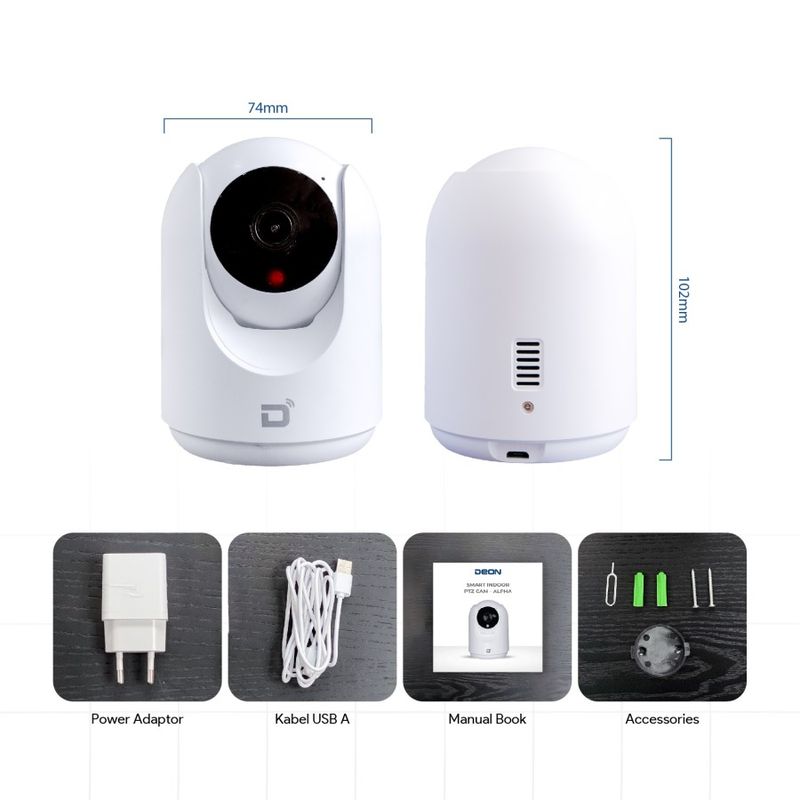 DEON SMART INDOOR PTZ CAM ALPHA WHITE 6