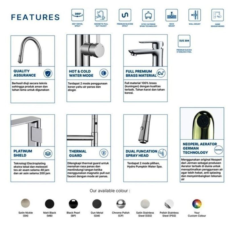BASIN TAP DEKKSON BT 8132M BR  CP 4