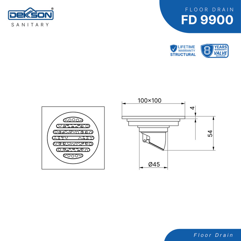 FLOOR DRAIN DEKKSON FD 9900 BR  MB 3