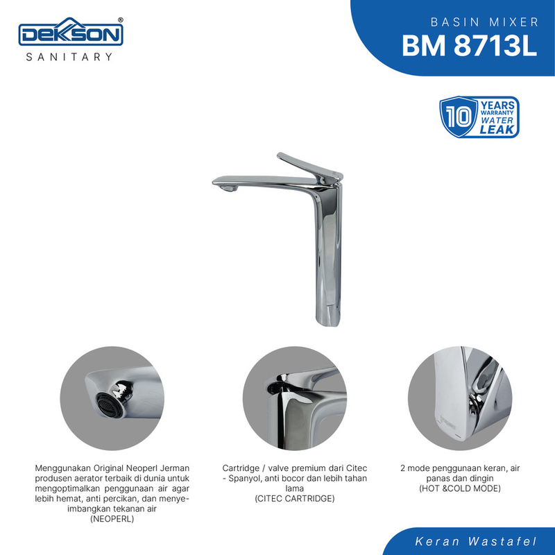 BASIN MIXER DEKKSON BM 8713L  GM 2