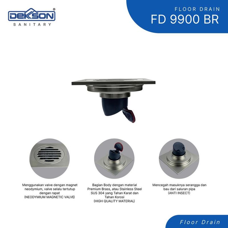 FLOOR DRAIN DEKKSON FD 9900 BR  CP 5