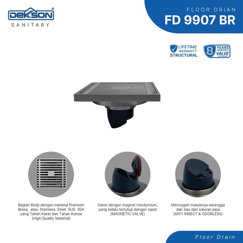 FLOOR DRAIN DEKKSON FD 9907 BR  SN 5