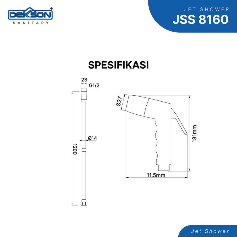 JET SHOWER SET DEKKSON JSS 8160  MB 3