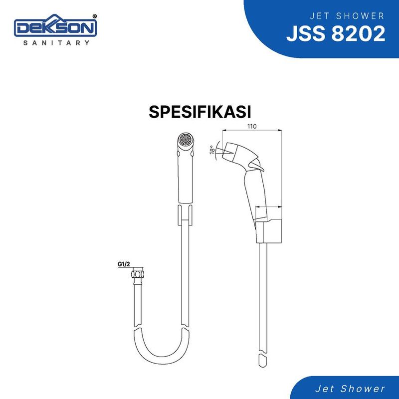 JET SHOWER SET DEKKSON JSS 8202  CP 3