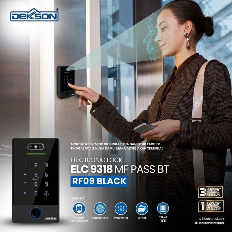ELECTRONIC ACCESS READER DEKKSON RF09 BLACK 3