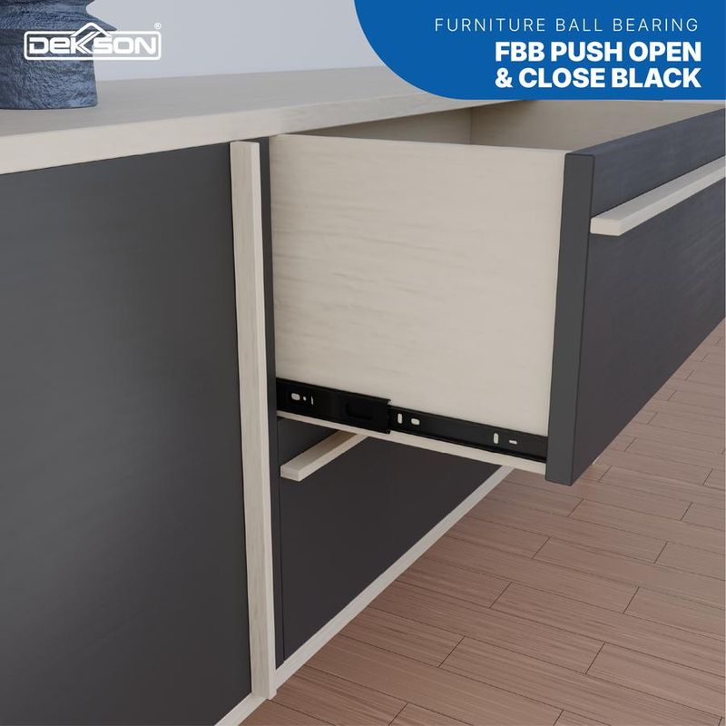 FURNITURE BALL BEARING DEKKSON FBB 300MM PUSH OPEN&CLOSE BLACK 4