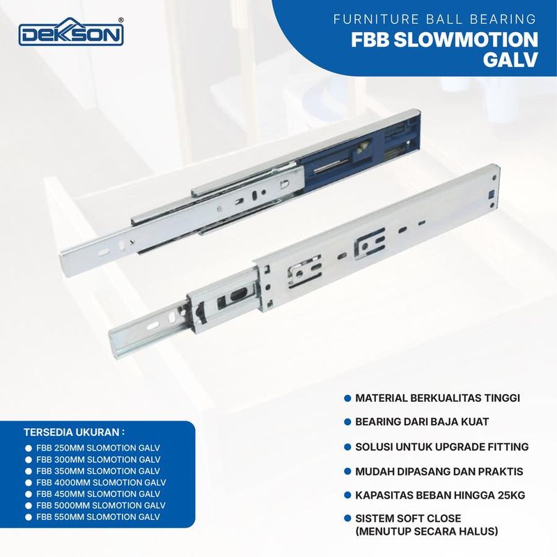 FURNITURE BALL BEARING DEKKSON FBB 350MM SLOWMOTION GALV 2