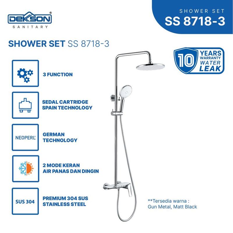 SHOWER SET 3 FUNCTION DEKKSON SS 8718-3  GM 2
