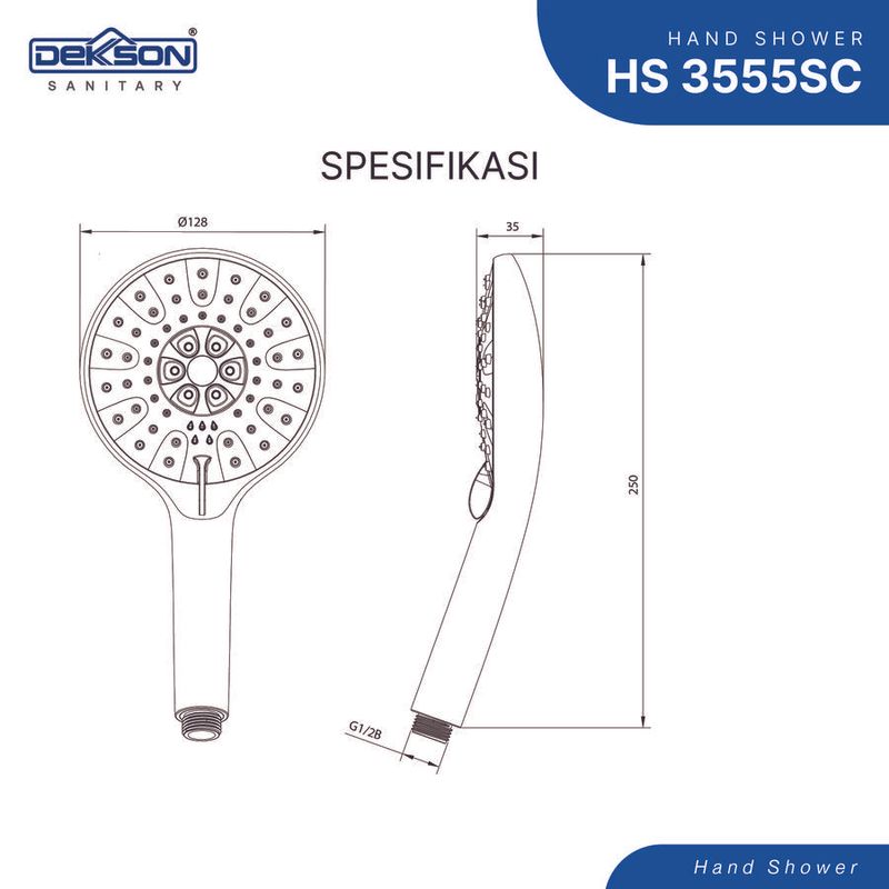 HAND SHOWER DEKKSON HS 3555SC  CP 5
