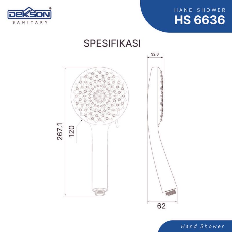 HAND SHOWER SET DEKKSON HSS 6636 CP 5