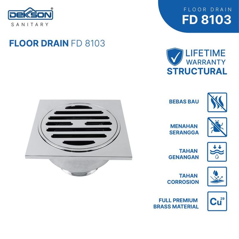 FLOOR DRAIN DEKKSON FD 8103 BR CP 2
