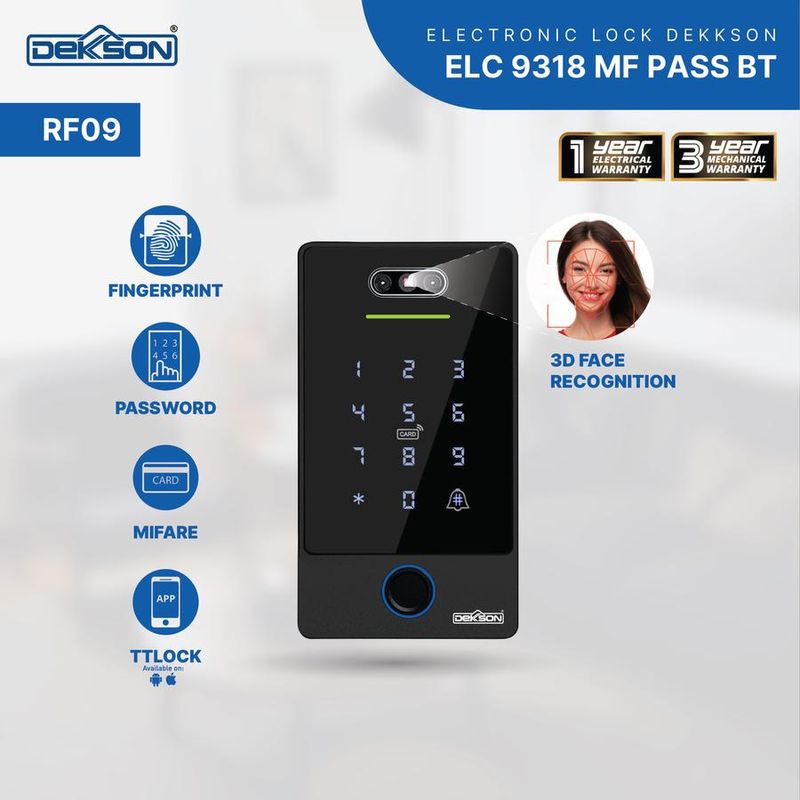 ELECTRONIC ACCESS READER DEKKSON RF09 BLACK 4