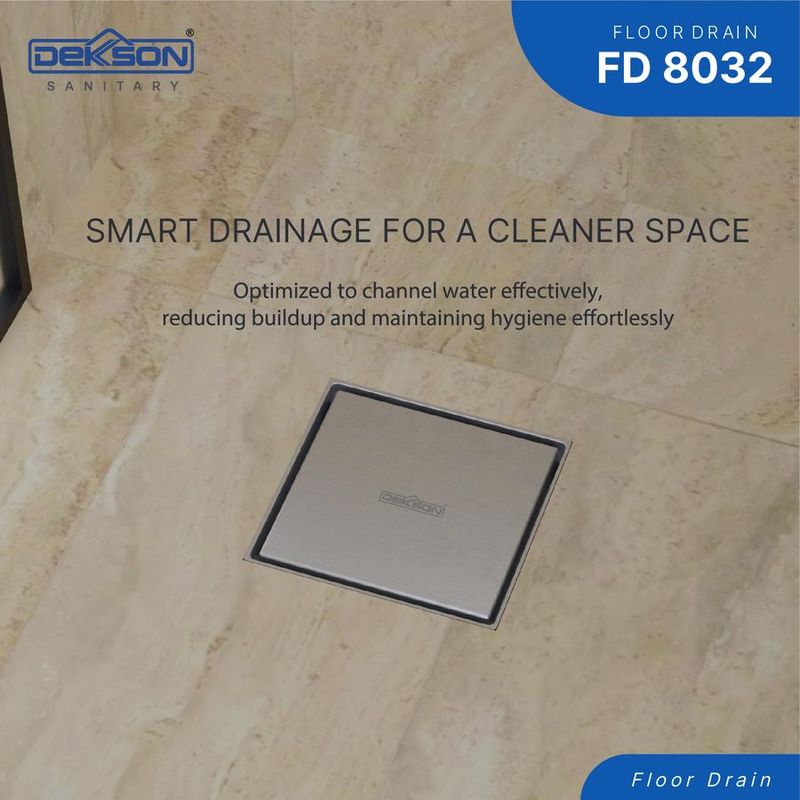 FLOOR DRAIN SUS 304 DEKKSON FD 8032  SSS 3