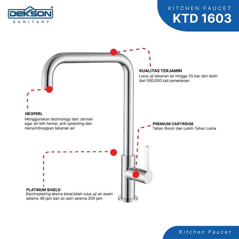 KITCHEN TAP DECK DEKKSON KTD 1603  MB 4