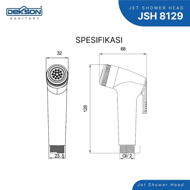 JET SHOWER HEAD JSH 8129  WH 2
