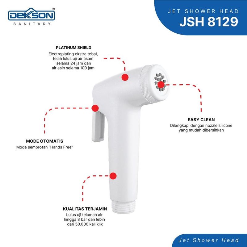 JET SHOWER HEAD JSH 8129  WH 3