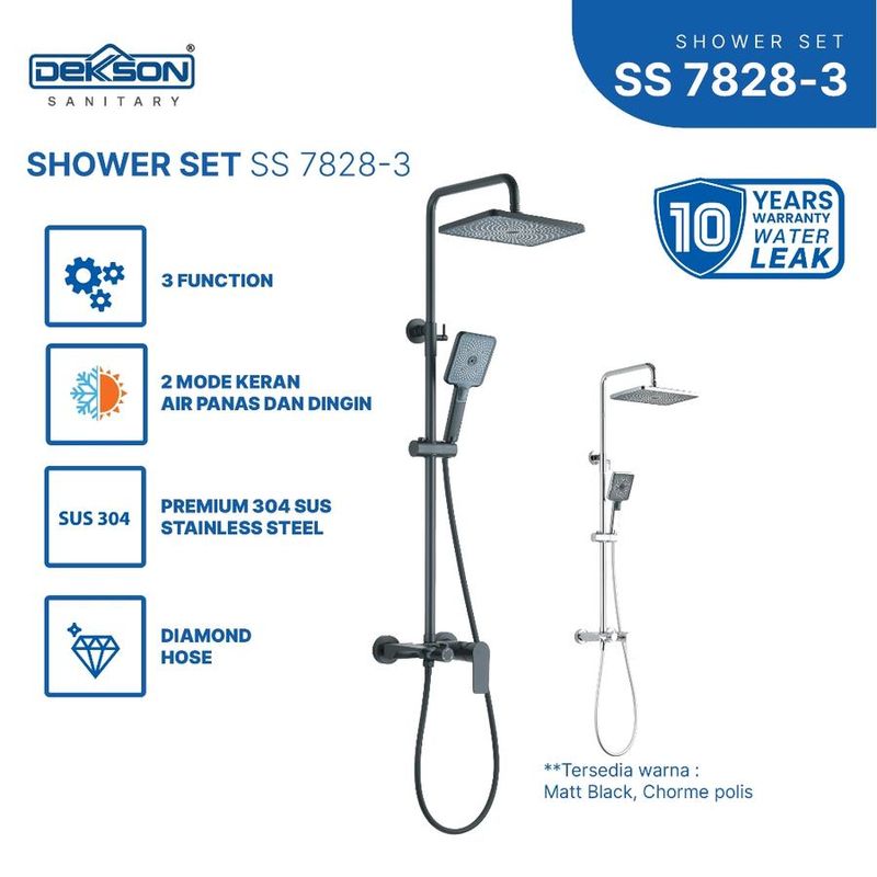 SHOWER SET 3 FUNCTION DEKKSON SS 7828-3  MB 4