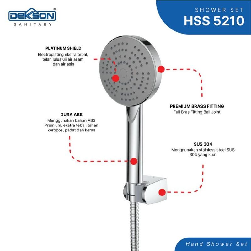 HAND SHOWER SET DEKKSON HSS 5210 CP 2