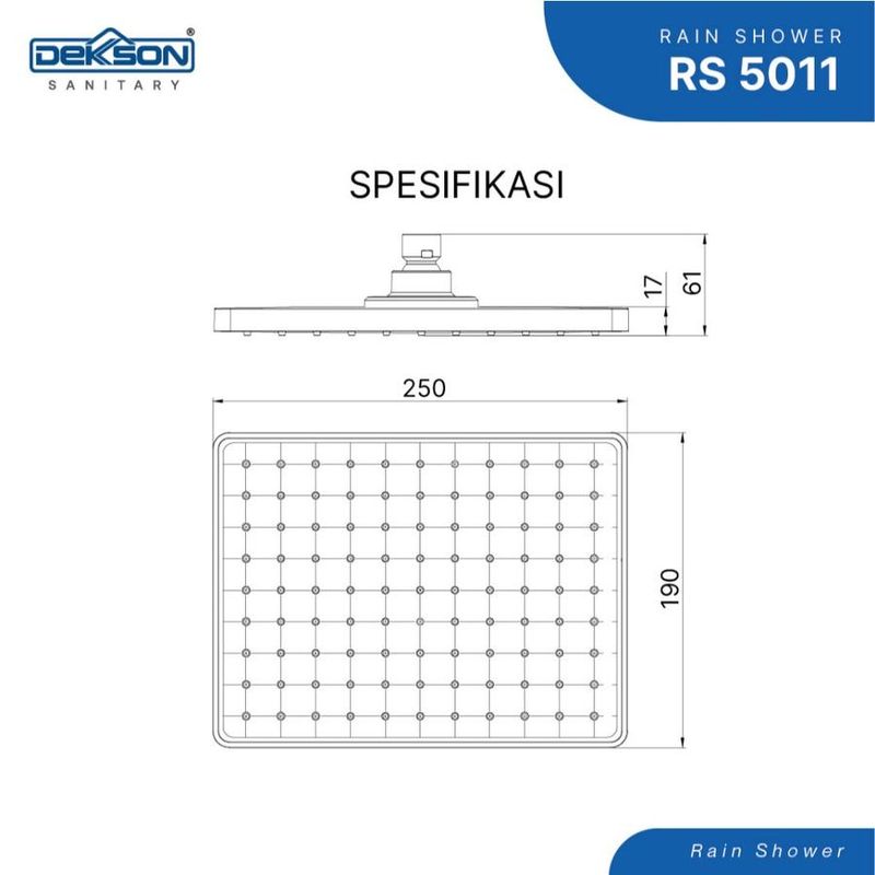 RAIN SHOWER DEKKSON RS 5011 CP 5