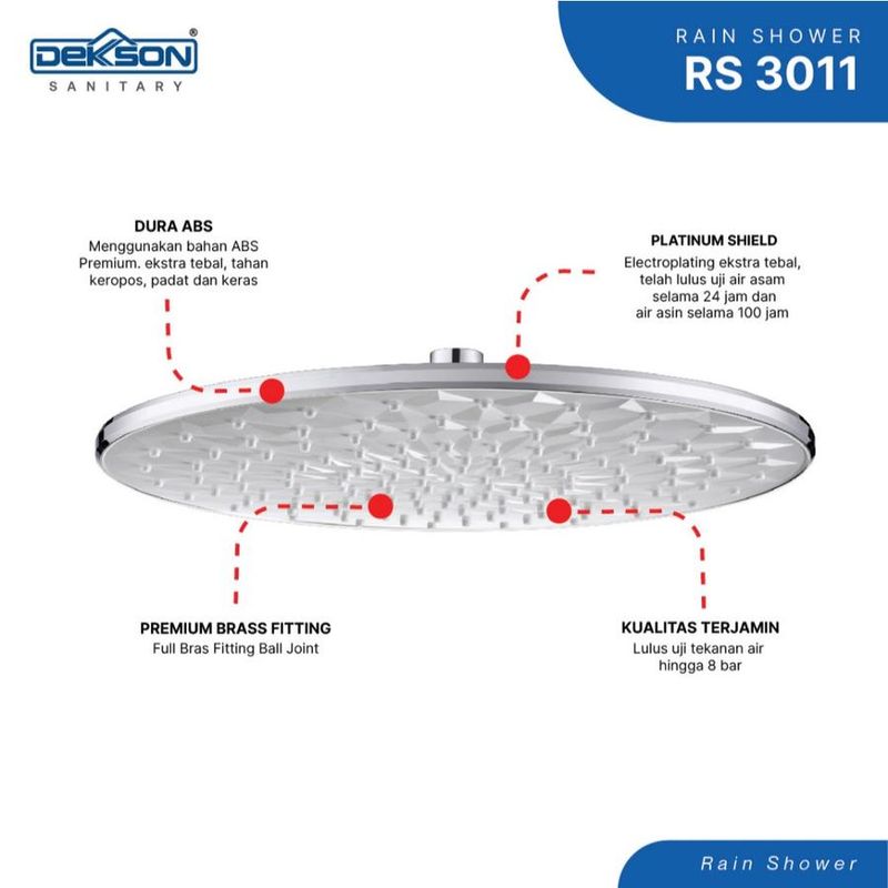 RAIN SHOWER DEKKSON RS 3011 CP 2