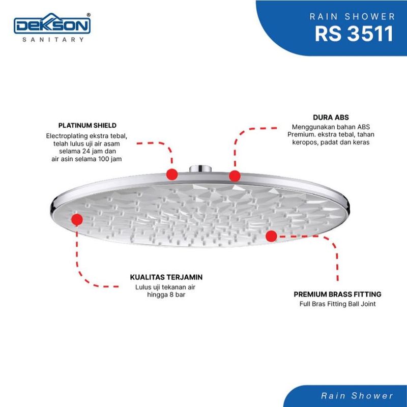 RAIN SHOWER DEKKSON RS 3511 CP 3