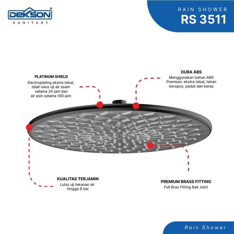RAIN SHOWER DEKKSON RS 3511 MB 2