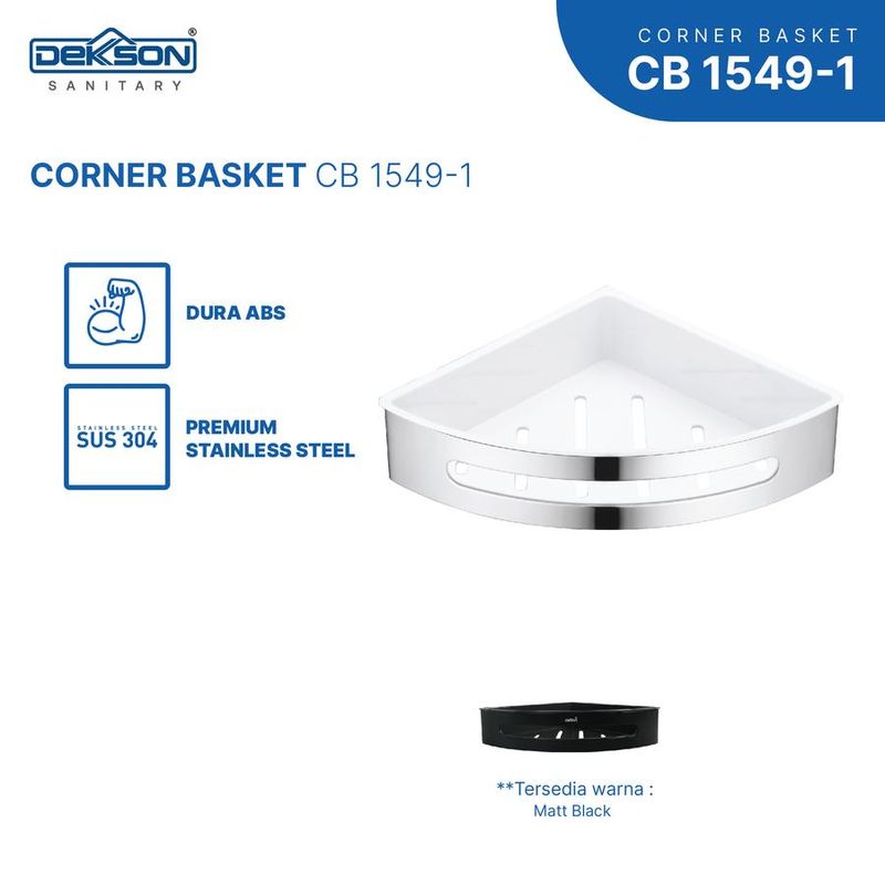 CORNER BASKET PLASTIC DEKKSON CB 1549-1 MB 3
