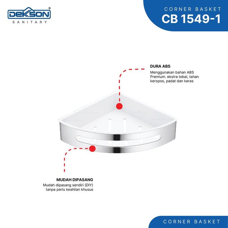 CORNER BASKET PLASTIC DEKKSON CB 1549-1 MB 5