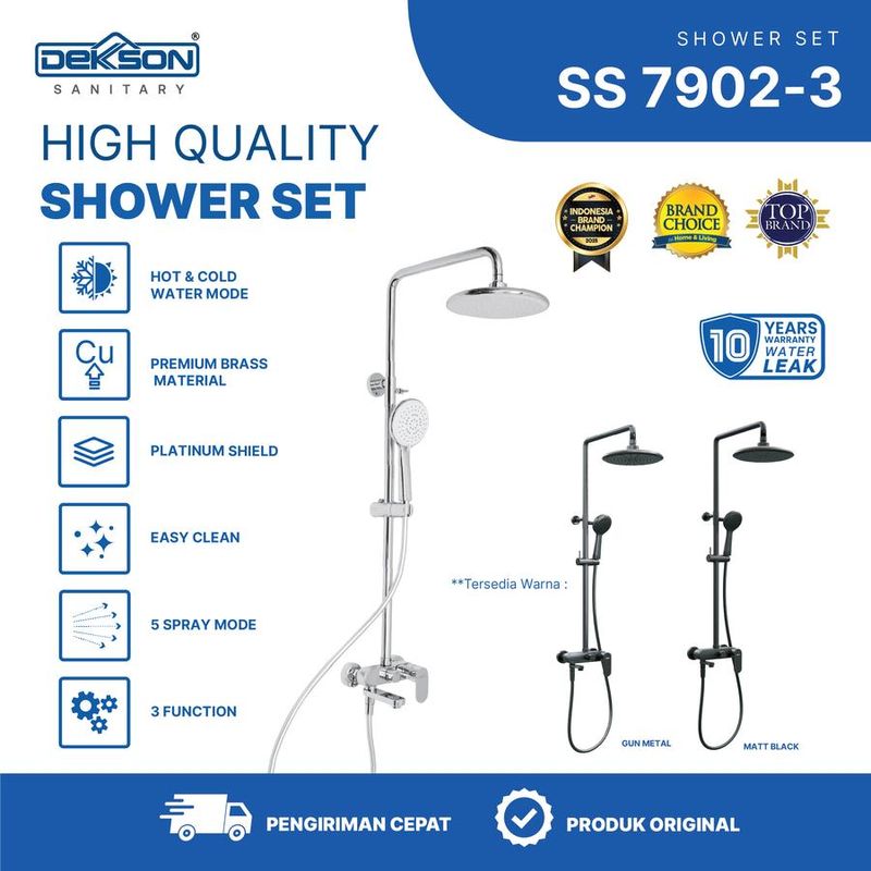 SHOWER SET 3 FUNCTION DEKKSON SS 7902-3  CP 2