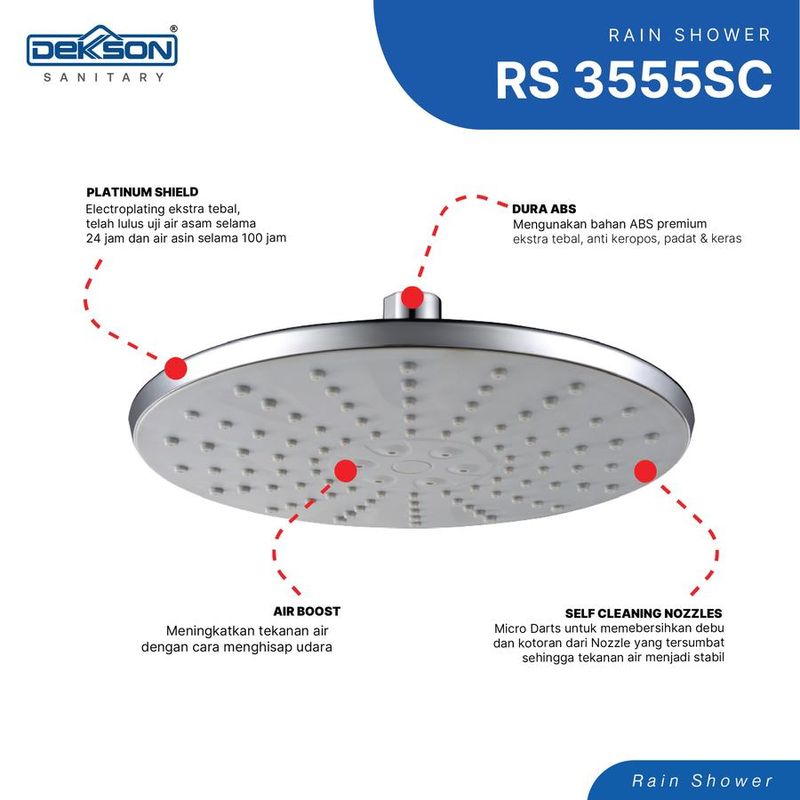 RAIN SHOWER DEKKSON RS 3555SC  MB 6