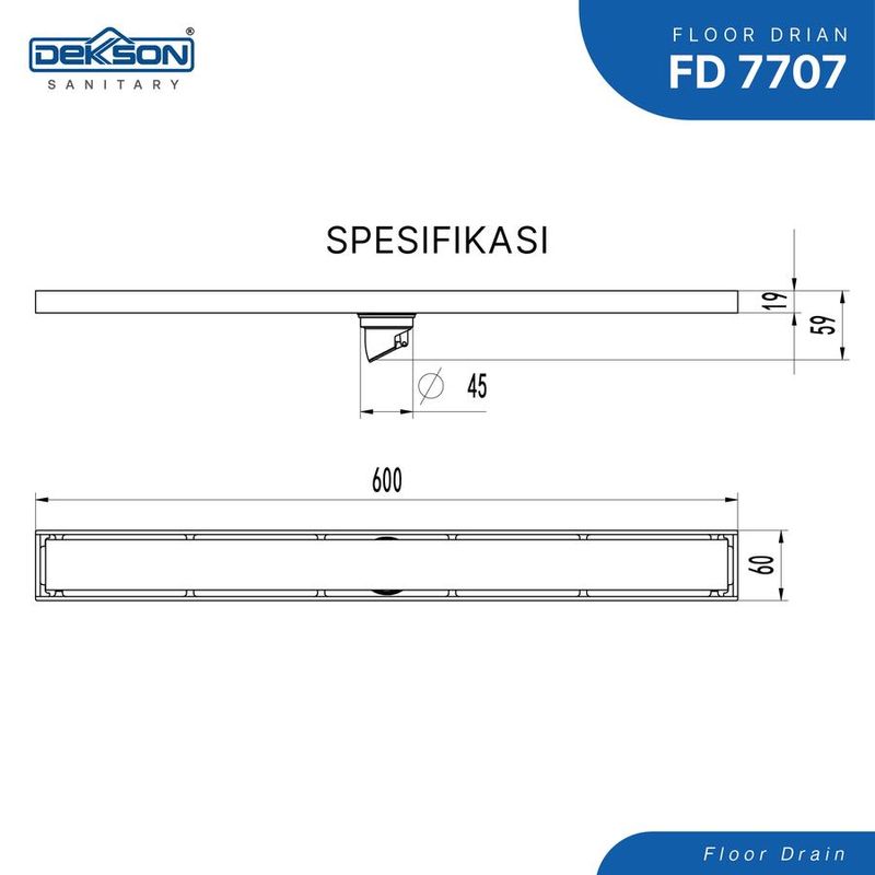 FLOOR DRAIN DEKKSON FD 7707 BR MB 3