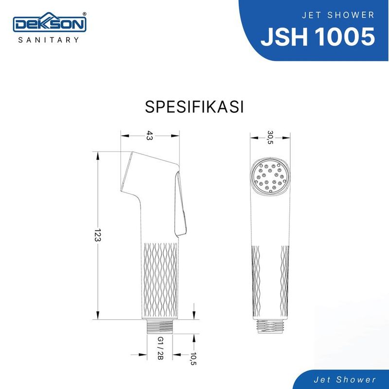 JET SHOWER HEAD DEKKSON JSH 1005SC MB 4