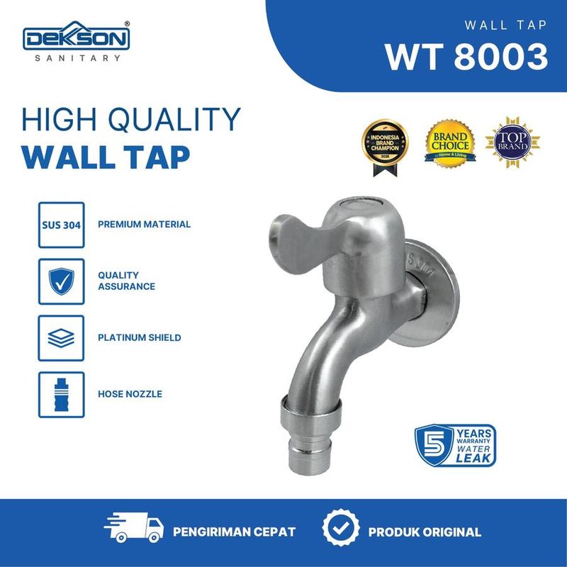 WALL TAP SUS 304 DEKKSON WT 8003  SSS 5