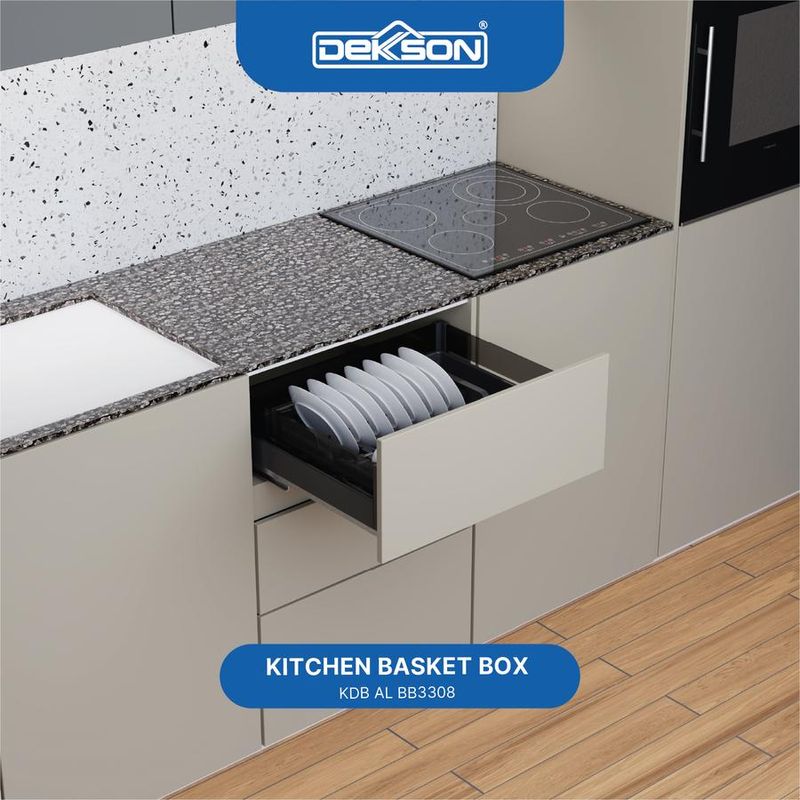 KITCHEN BASKET BOX DEKKSON KDB AL BB3308 800MM GREY 2